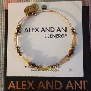 Alex and ani beaded champagne bangle